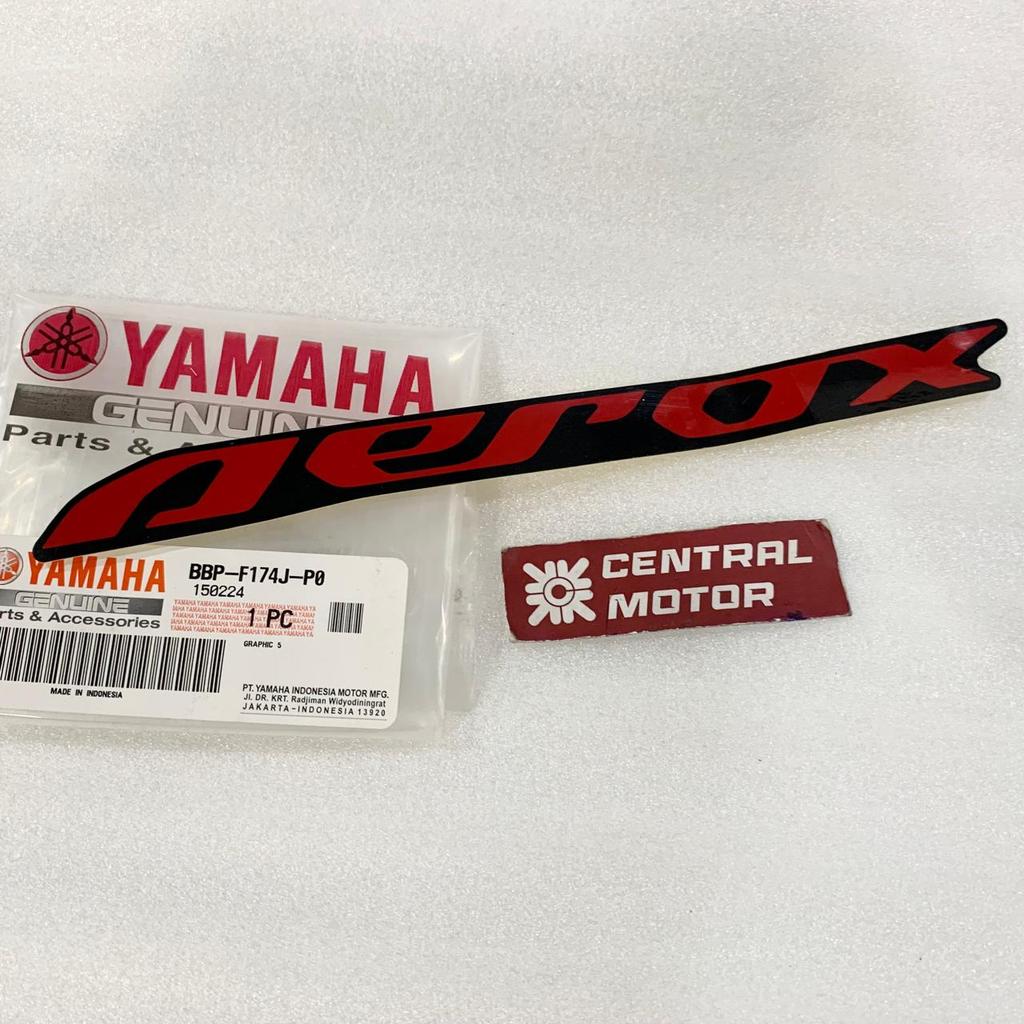 Lis Les Stiker Sticker Emblem Tulisan AEROX Merah Hitam Original Yamaha AEROX NEW CONNECTED 155 BBP-