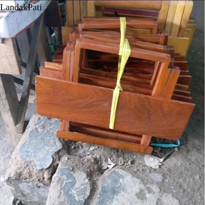 Rekal Rehal  / Meja Lipat Kayu Ulin Ukuran Lebar 35cm Furniture LZN7