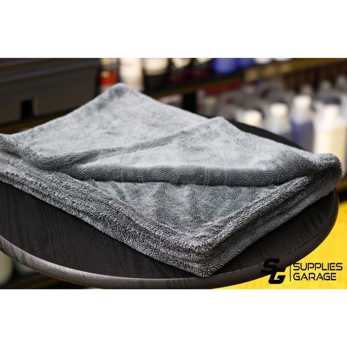 Double Twisted Microfiber Drying Towel Dual Side 70 x 90 1600 gsm ++ - Abu-abu