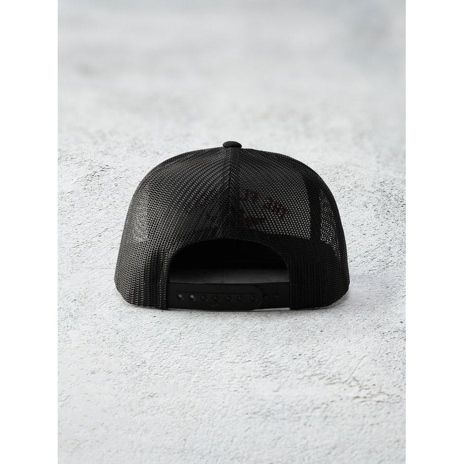 The Flat Head "Flying Wheel" Mesh Cap - Black