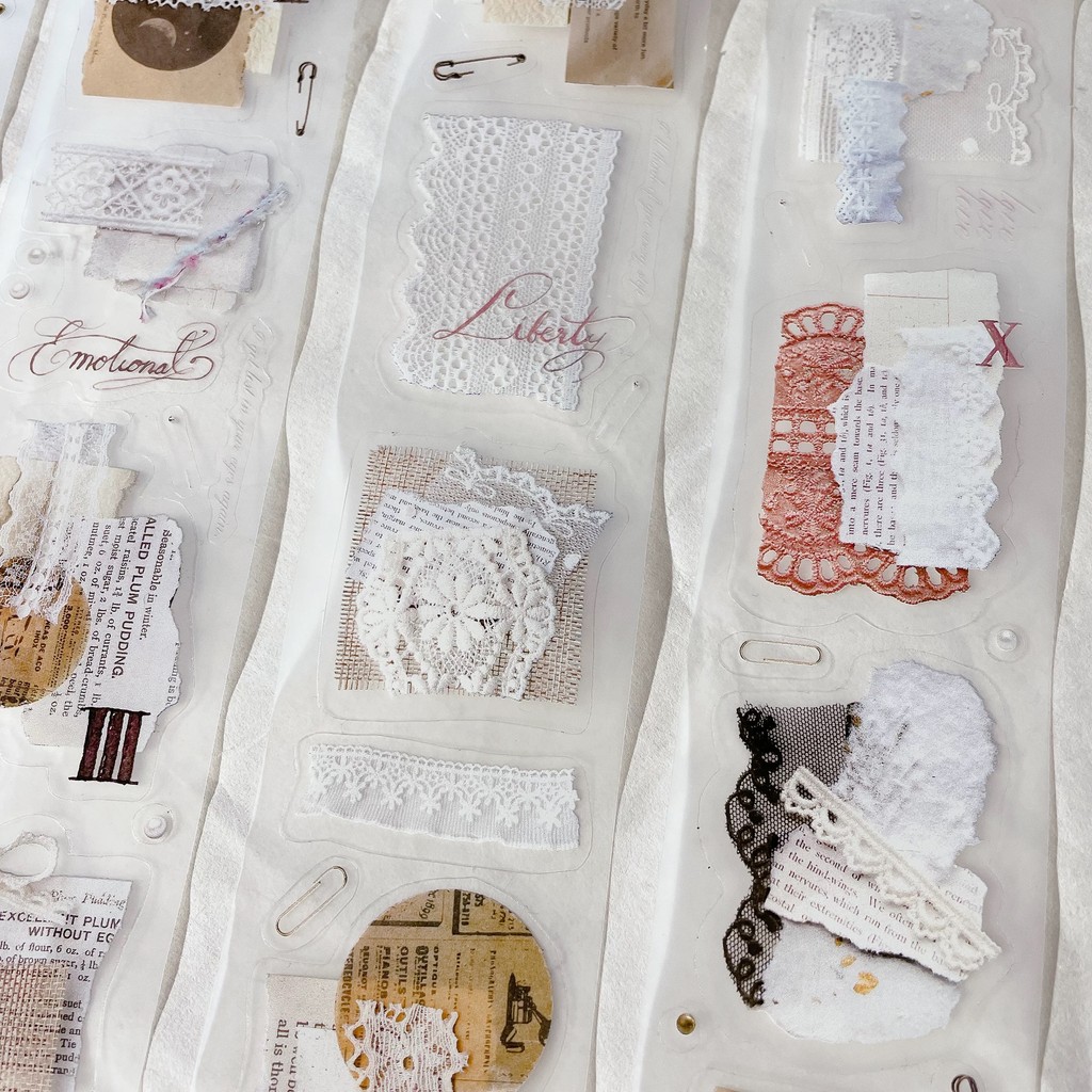 Vintage Lace Washi PET Tape Y Card Making Scrapbooking Plan Decorative Sticker