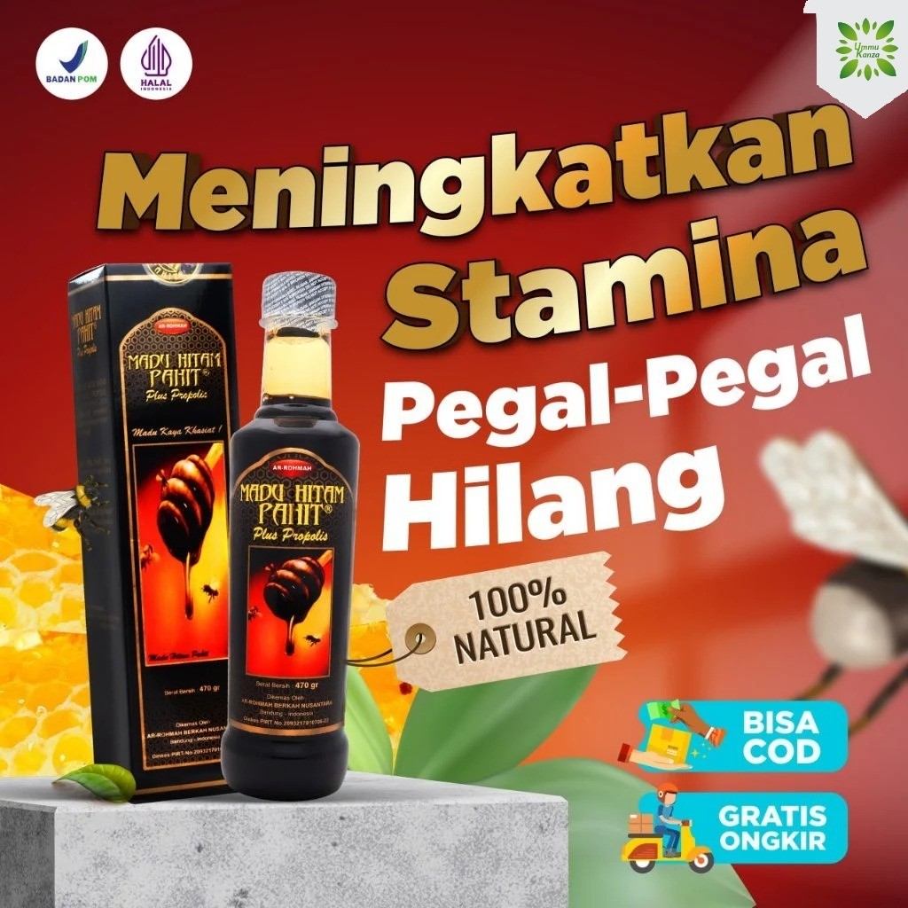 Madu Hitam Pahit Ar Rohmah Asli | Madu Herbal Premium Rasa Pahit Berkhasiat