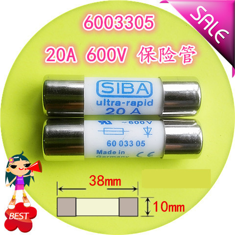 10pcs Fuse 6003305 20A ~600V AC 10x38mm fuse tube fuse