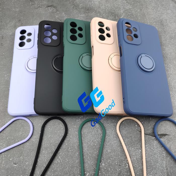 Case Samsung Galaxy A13 A23 A33 A53 A73 5G Casing Soft Silicone Ring - A33 5G, Lavender