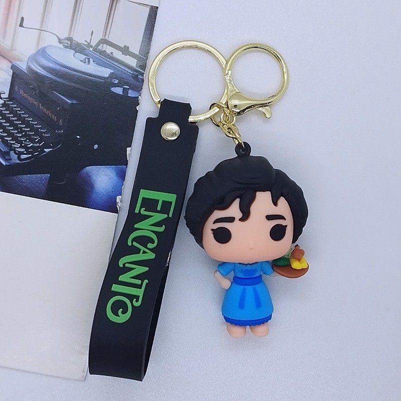 sney Cartoon Encanto Movie Cute Silicone Keyain Doll Backpack Car Pent Decoration Keyring Accessorie