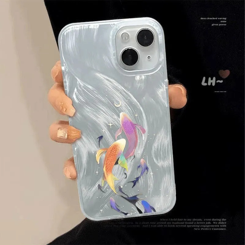 Casing ponsel Ikan Koi Pembawa Keberuntungan TPU Xiaomi&Redmi Note 13 4G note 13 5g Note 13 PRO 4G N