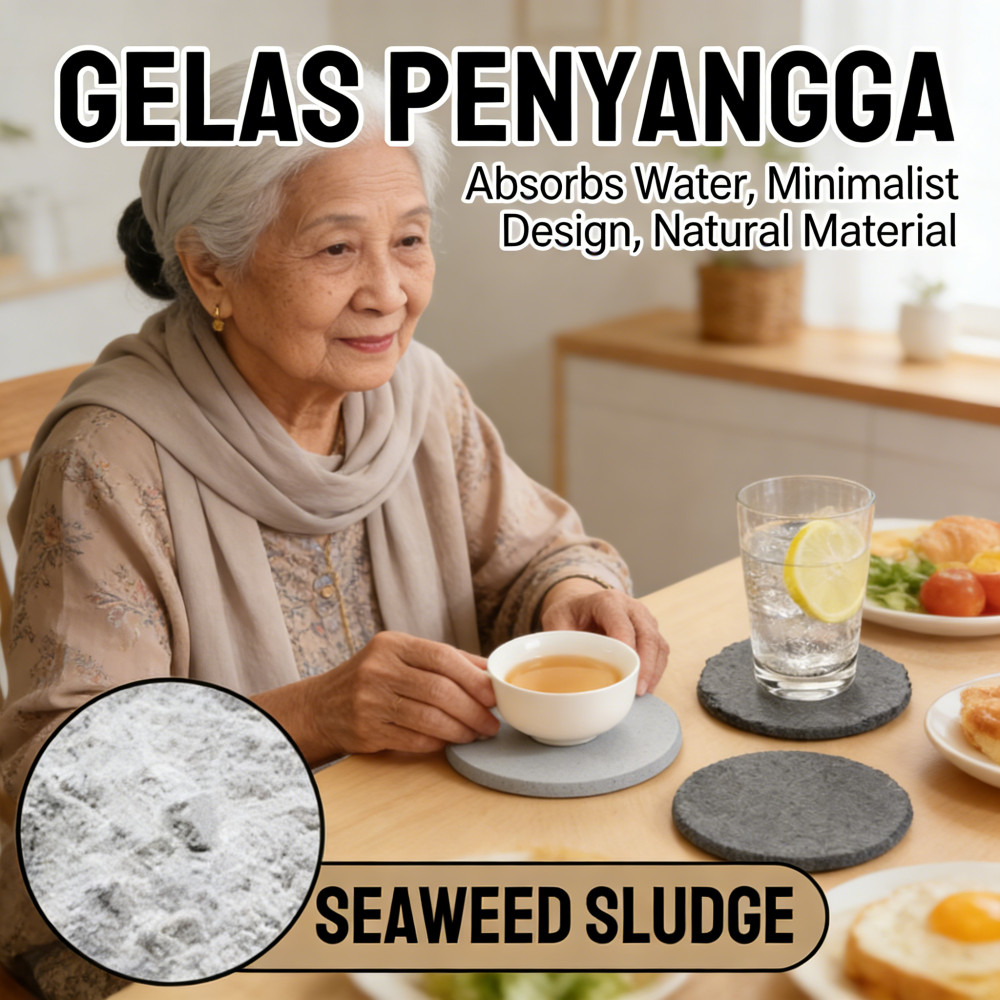 Serap Air Diatomite Coaster / Gelas Diatomite Dry / Tatakan Alas Gelas / Coaster Dry Diatomite