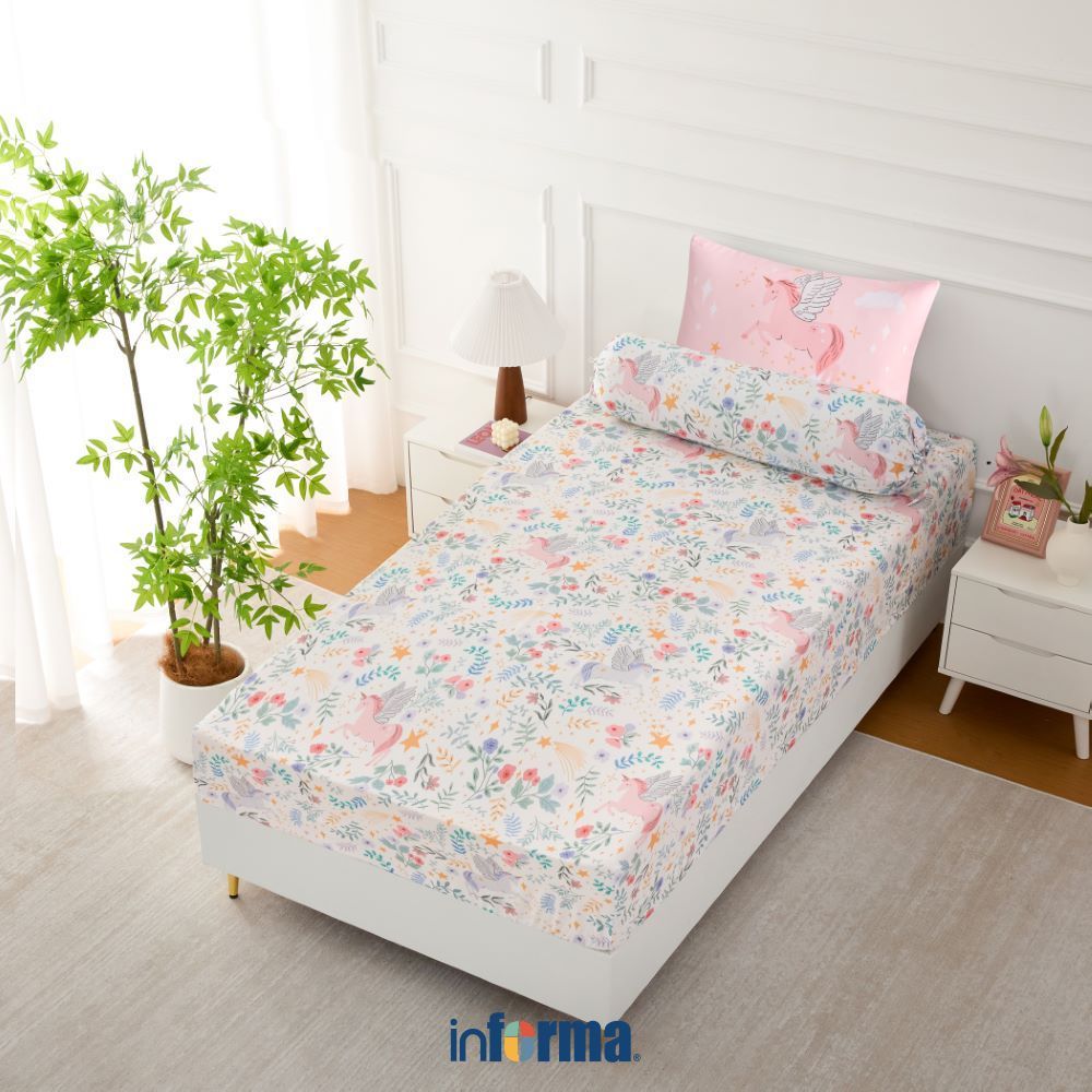 Informa Set Seprai Microfiber Blossom King Queen Single 200X200 180X200 160X200 120X200 Sprei Seprei