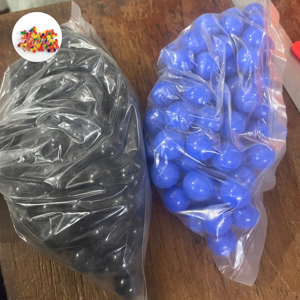 Fun Hobi Store kelereng /gundu biru dan hitam per kg