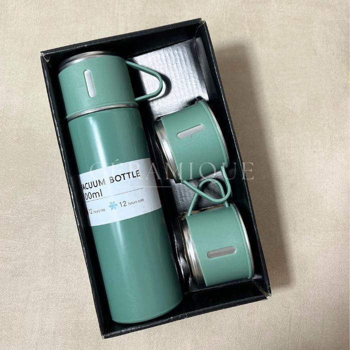 CERAMIQUE | Vacuum Termos - termos cup kecil - termos tahan air panas - Hijau