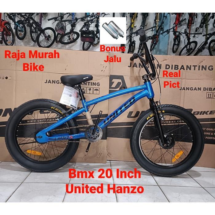 Sepeda Anak Bmx 20 Inch United Hanzo Sepeda Anak Laki Laki United 20 Inch Hanzo Ban 3.0 - Biru