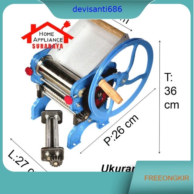 Mesin Cetak Gilingan Mie Molen Noodle Pasta Maker Manual Besar Asta ASPM 150 ASPM-150 ASPM150