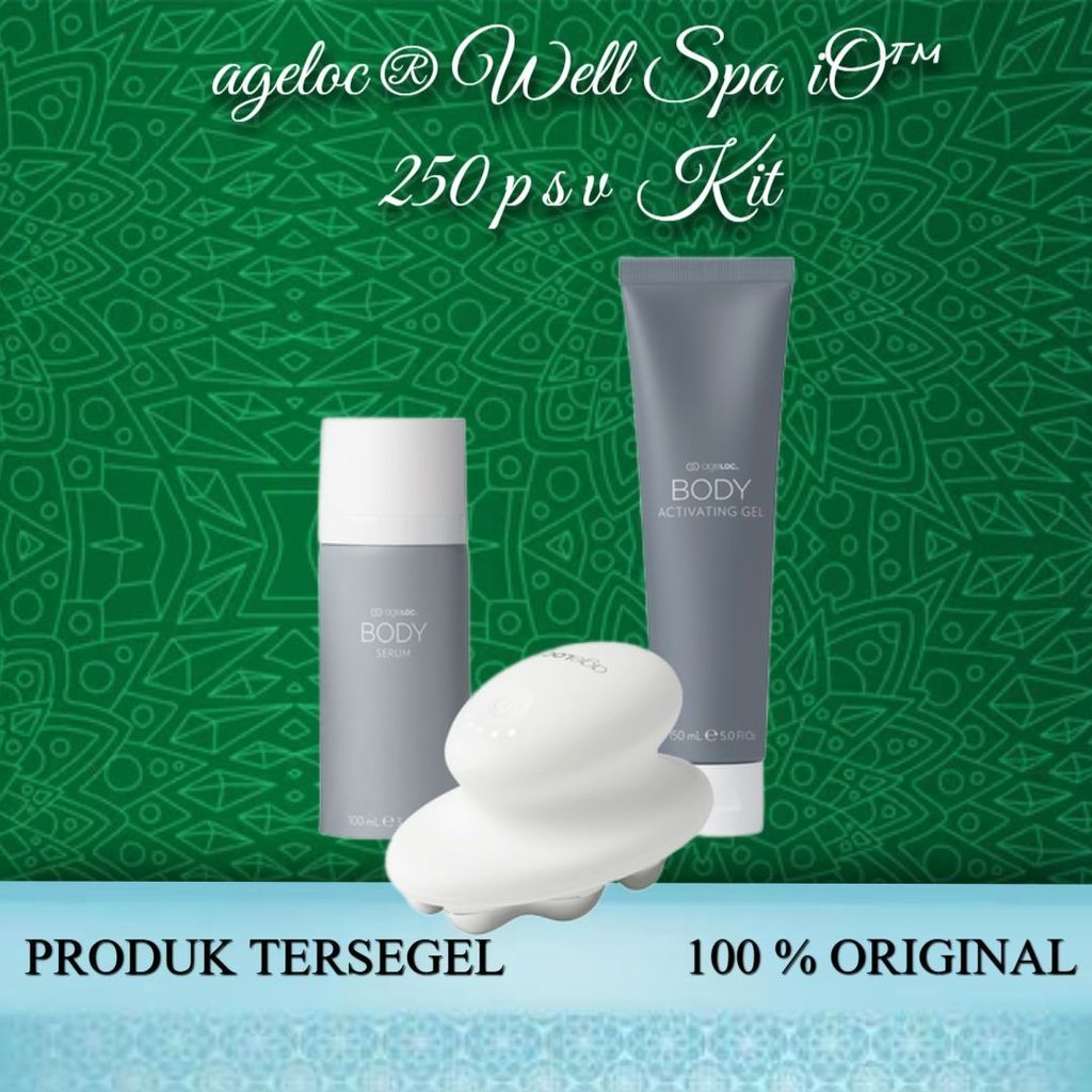 PAKET LENGKAP ageLOC WellSpa iO - Mesin Body Treatment, Activating Gel, & Body Serum, Perawatan Kuli