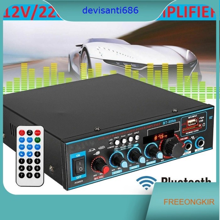 Audio Amplifier BT309A Bluetooth 5.0 Stereo 2 Channel 800W