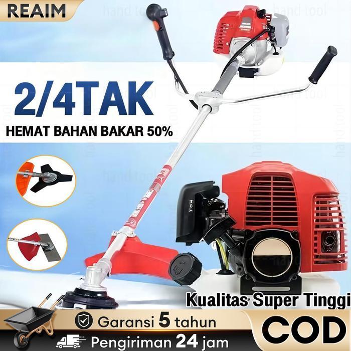 Lengkap Fullset REAIM MESIN POTONG RUMPUT GENDONG 4 TAK 10000R/MIN 2 TAK BRUSH CUTTER 4 STROKE KUALI