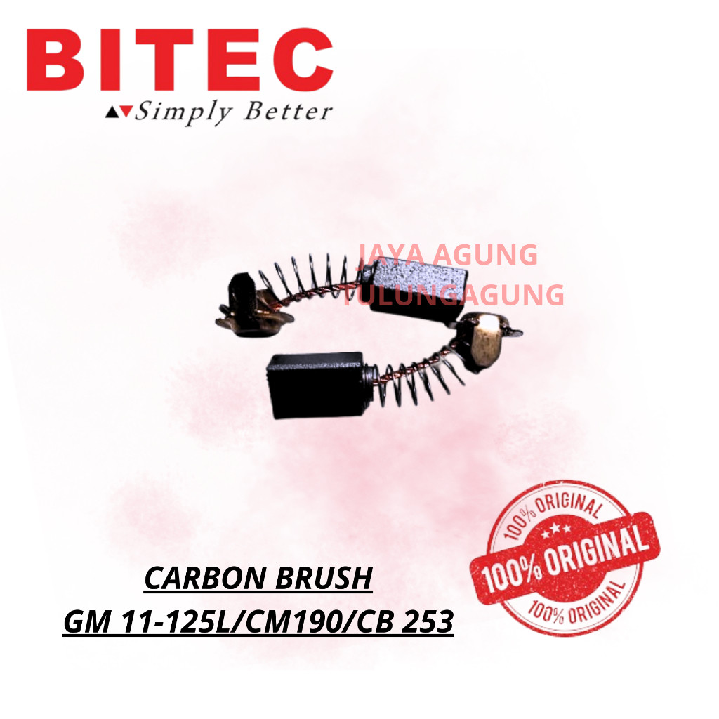 BITEC CARBON BRUSH GM 11-125L/CM190/CB253 / BROSTEL GERINDA BITEC GM 11-125L / ARANG/SPUL GERINDA BI