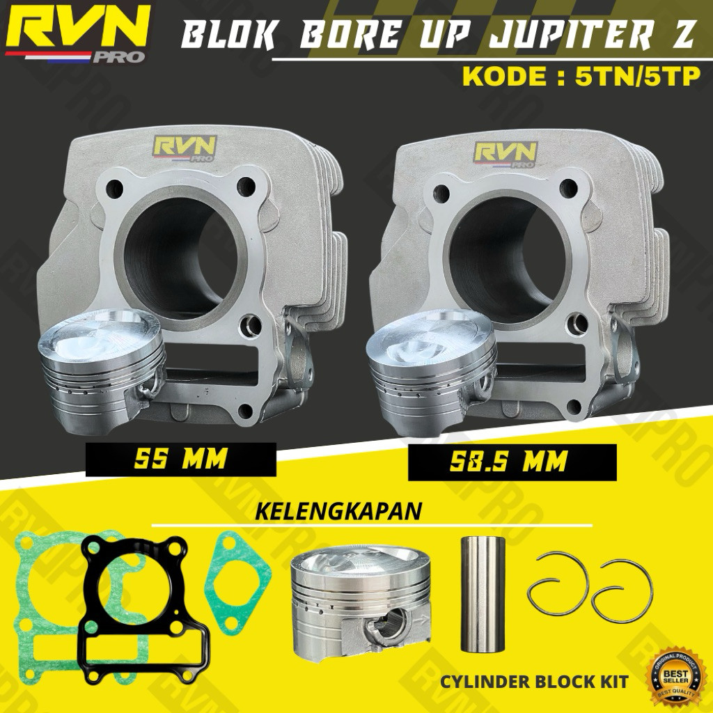 BLOK SEHER BORING BORE UP JUPITER Z VEGA 58,5MM 58 MM 55MM 55 MM RVN THAILAND