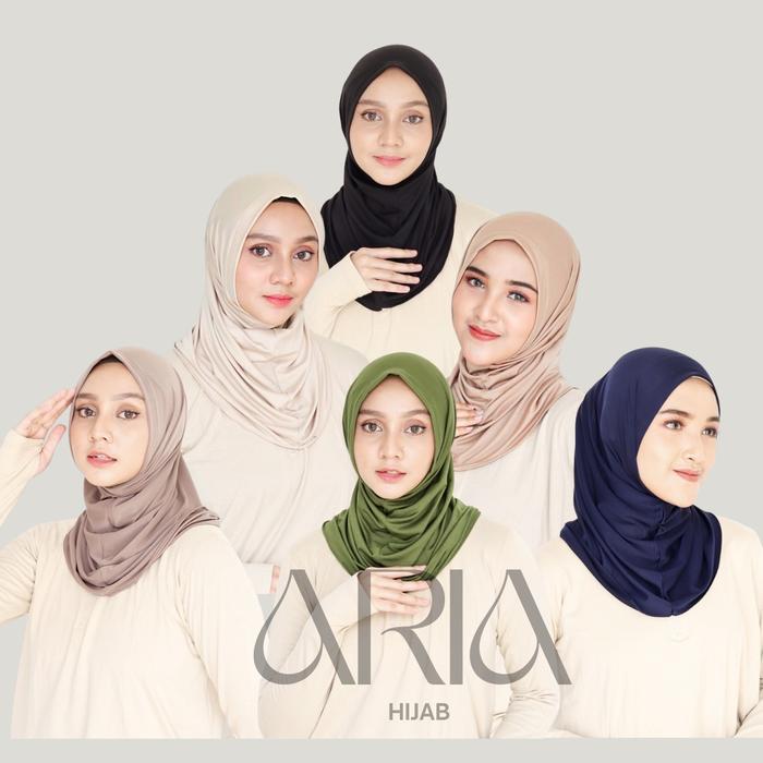 Bergo Sport Hijab Instan Tanpa Pet / Kerudung Bergo Sport Jersey untuk Muslim Wanita / Pamela Bergo 