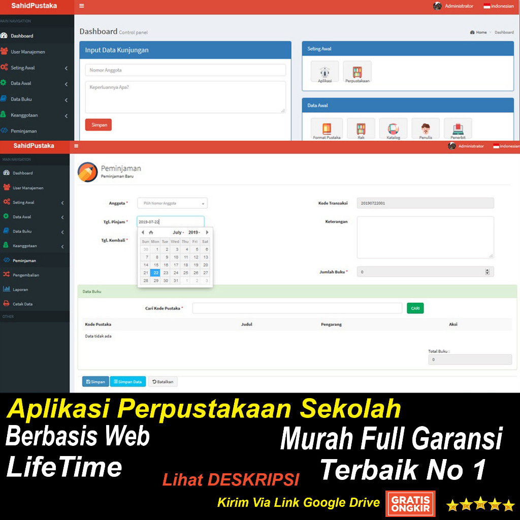 Aplikasi Perpustakaan Sekolah Berbasis Website