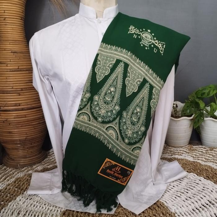 promo SORBAN NU BATIK MOTIF KASHMIRI TERBARU BAHAN RAYON Kain Selendang Syal Santai - Hijau terlaris