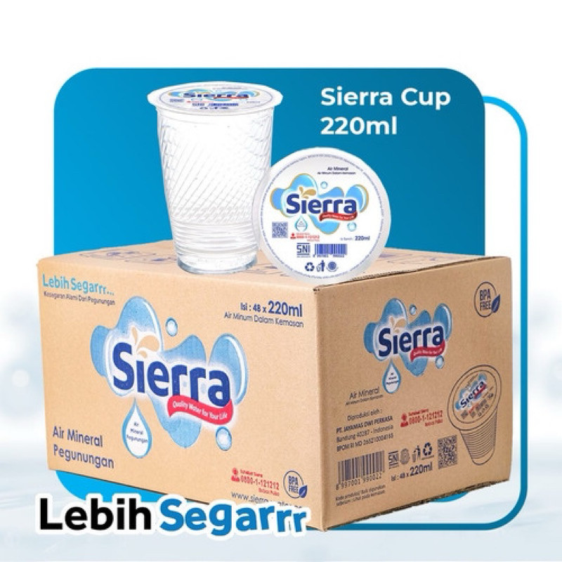 Sierra Air Mineral Cup 220ML / 1 Dus / 48 Pcs