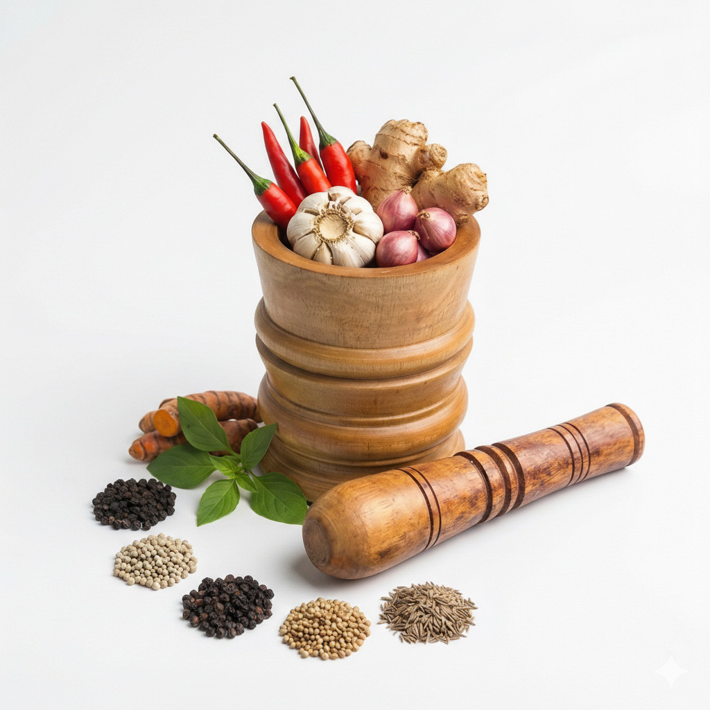 LUMPANG KAYU MURAH / LUMPANG KAYU TRADISIONAL / TUMBUK KAYU / ALAT PENUMBUK KECIL