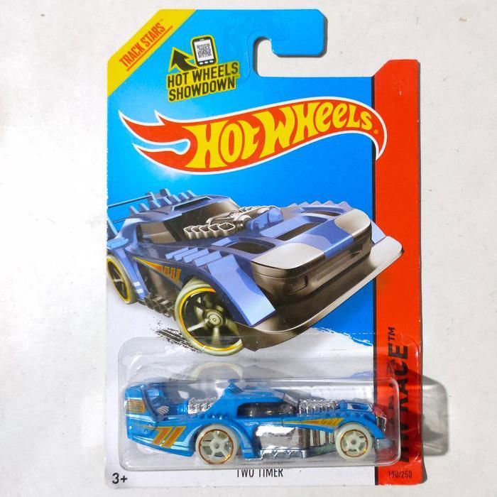 Mainan Hot Wheels Two Timer biru 2014 HW Race Track Stars rare