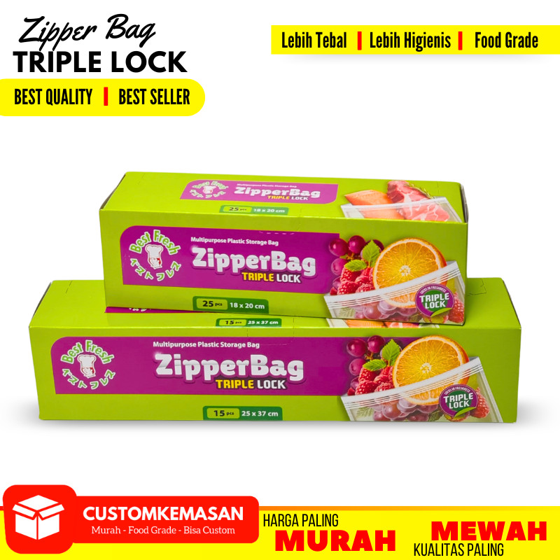 Zipper bag triple lock/zipper lock plastik/zipper bag/ziper bag plastik /zipper/zipper bag snack