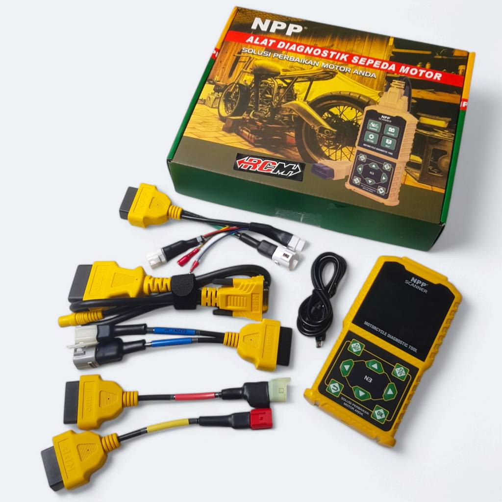 SCANNER SCANER PRO DIAGNOSTIK TOOL ECCU ECU ECM MOTOR INJEKSI INJECTOR INKETOR FI F1 KABEL OBD II EU