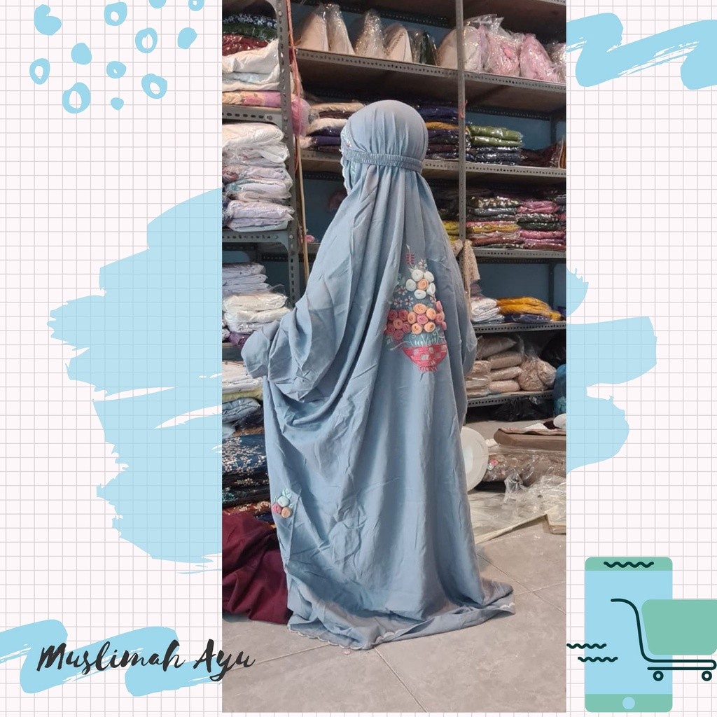 ARDIOSHOP MA - Mukenah Bordir Anak - Mukenah  Anak - Mukenah Bordir Terusan - Mukena Dewasa Adem - M