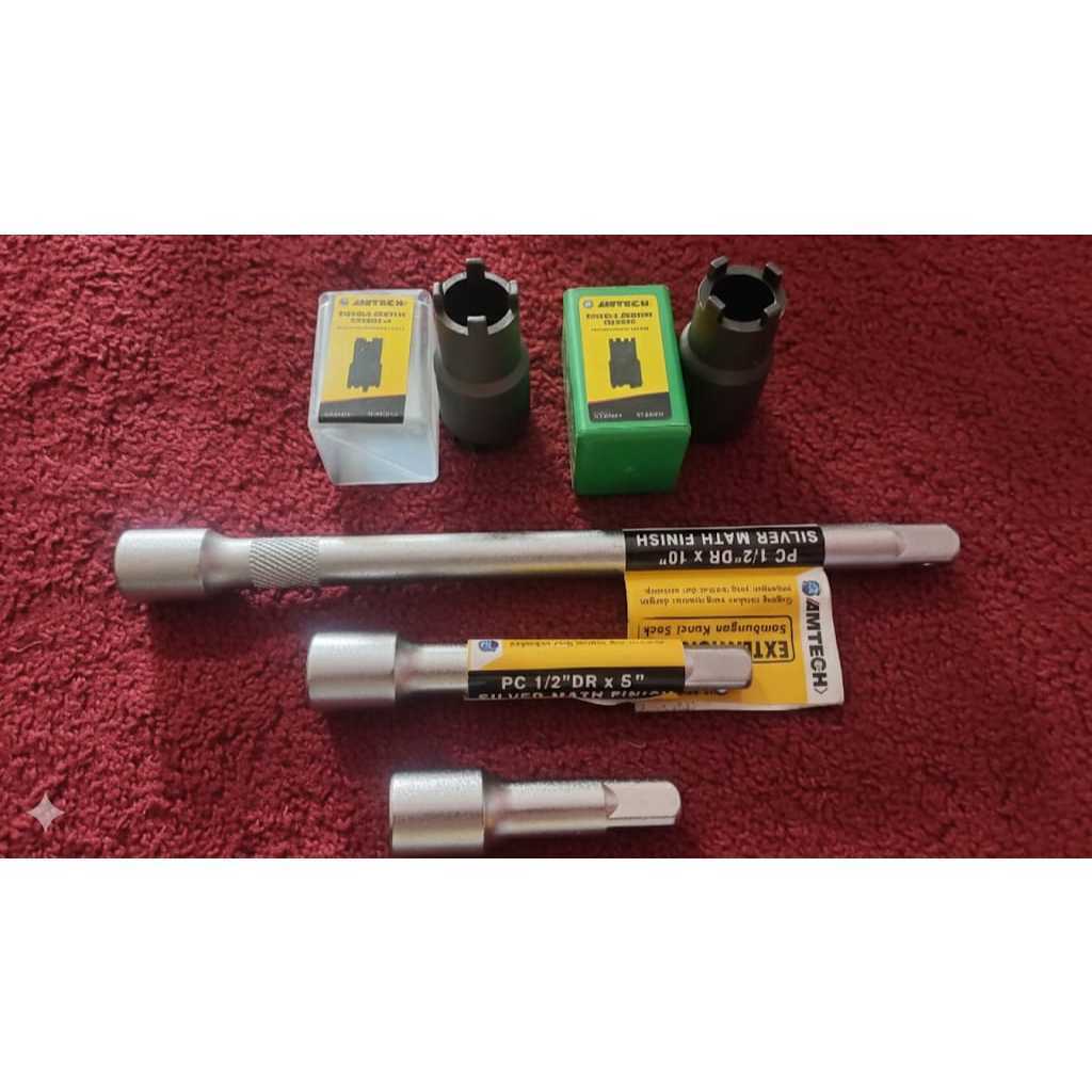 AMTECH Kunci Mur Kopling Treker Mahkota - Double Crown Socket 1/2 Inch / Amtech Double Crown Socket 