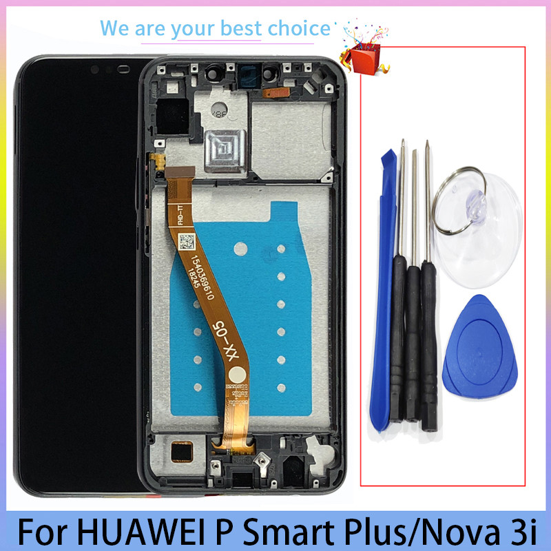 6.3" AAA Quality Nova 3i For Huawei P Smart Plus LCD splay Tou Screen gitizer Assembly With Frame Re