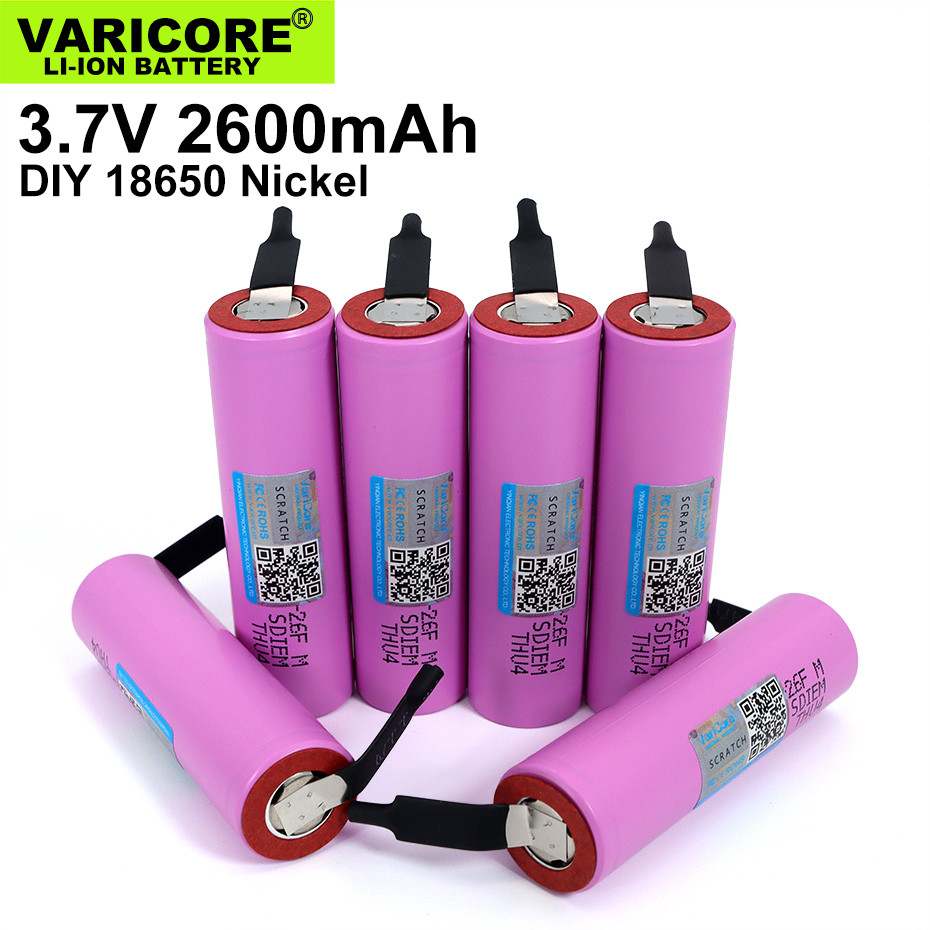 1-10PCS VariCore Original 18650 3.7V 2600mAh reargeable battery  batteries ICR18650-26F Industrial u