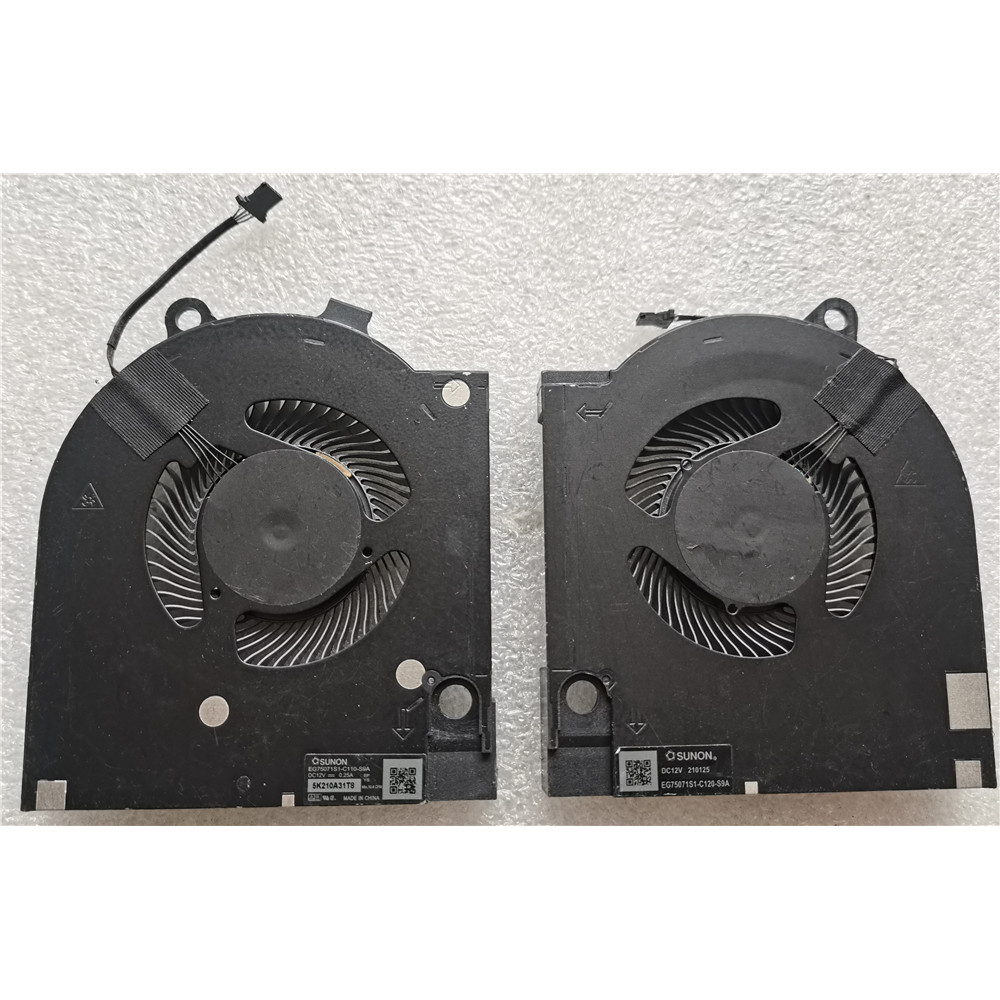 GPU CPU COOLING FAN FOR DELL G15 5510 G15 5511 G15 5515 CPU & GPU COOLING FAN DC12V 1A RTX3050 RTX30