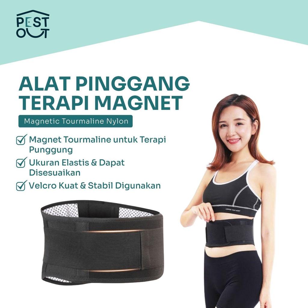 Korset Terapi Pinggang Magnetik Sabuk saraf Kejepit Alat Terapi Pinggang Tourmaline Original