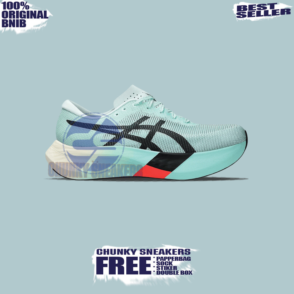 Sepatu Sneakers Asics Metaspeed Sky Paris Illuminate Mint Black 100% Original BNIB Unisex