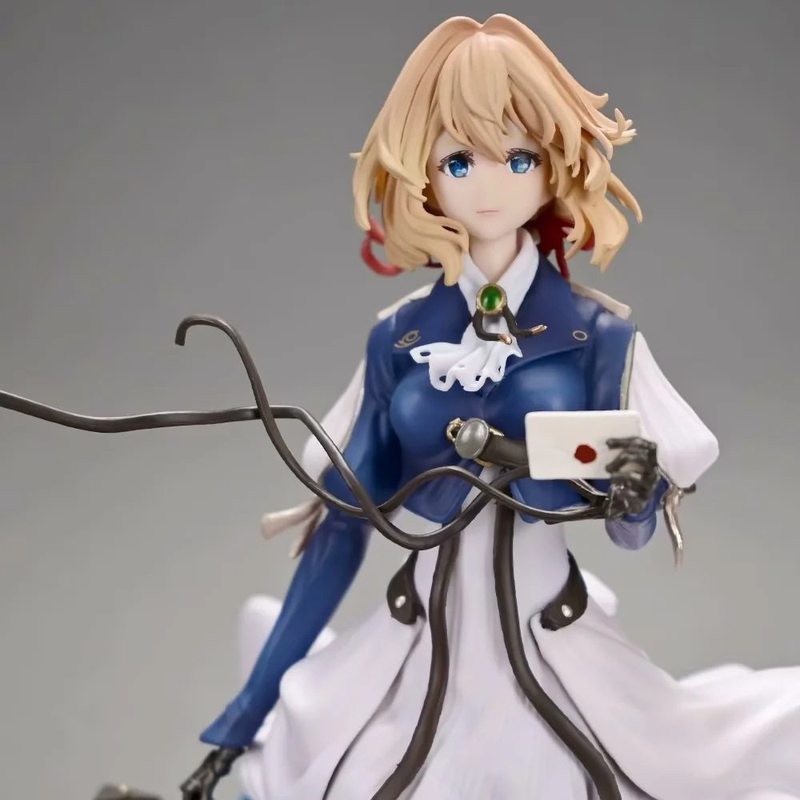 25cm Violet Evergarden Anime Figure Violet Eternal Garden Gk Tide Play Anime Girl Statue Model Table