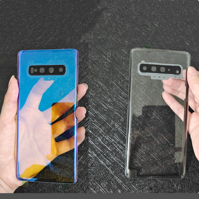 Transparent Glass Cover For Samsung S10 5G S10 Plus S10e Back Battery Cover Back Glass Panel Rear Ho
