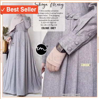 Fashion Lebaran Muslimah Murah kekinian / Gamis Katun Madinah | Dress Simple Elegan | Gamis Lebaran 