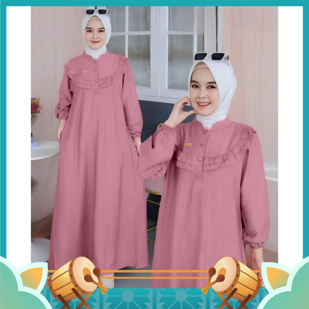 Baju Lebaran Murah / GAMIS WANITA MUSLIM TERBARU 2026 | GAMIS CRINKLE AIRFLOW POLOS TERBARU IMPORT P