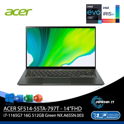 ACER Swift 5 SF514-55TA-797T (i7-1165G7,16G,512G,NX.A6SSN.003