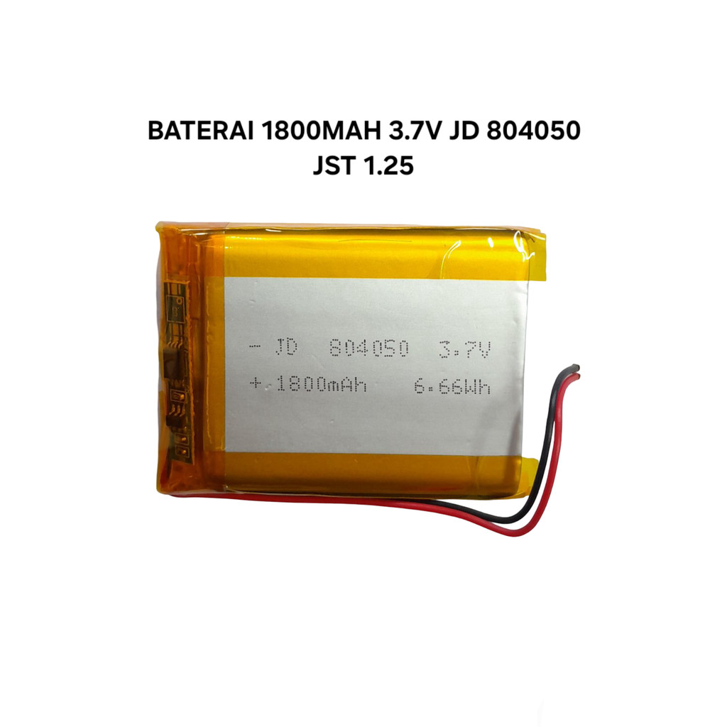 Battery Baterai Lipo 1S 3.7v 3.7Volt 1800mAh 804050 elektronik baterai speker rc mainan