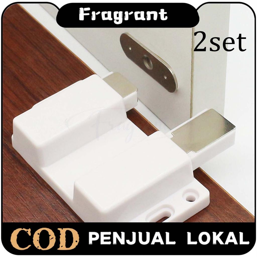 Push To Open Catches 2 Set Magnet Pintu Lemari Double Magnet Lemari Kaca Buffet Sistem Bukaan Pintu 
