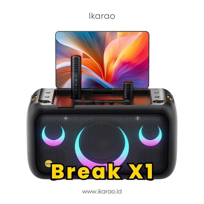 Break X1 IKARAO – Portable Smart Karaoke Speaker Android + Layar Sentuh + Mic Bluetooth & WiFi Bass