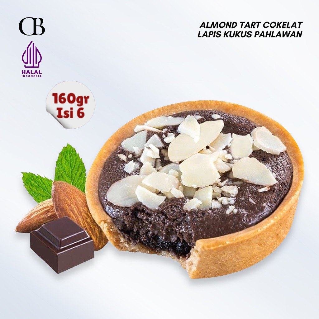 Kue Lapis Kukus Pahlawan Almond Tart Coklat 6 pcs Perpaduan Sempurna Kue Kukus Coklat Premium