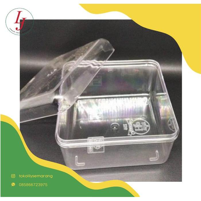 Toples Kue Kering Kotak Persegi Bening Hard Top 112 Terlaris