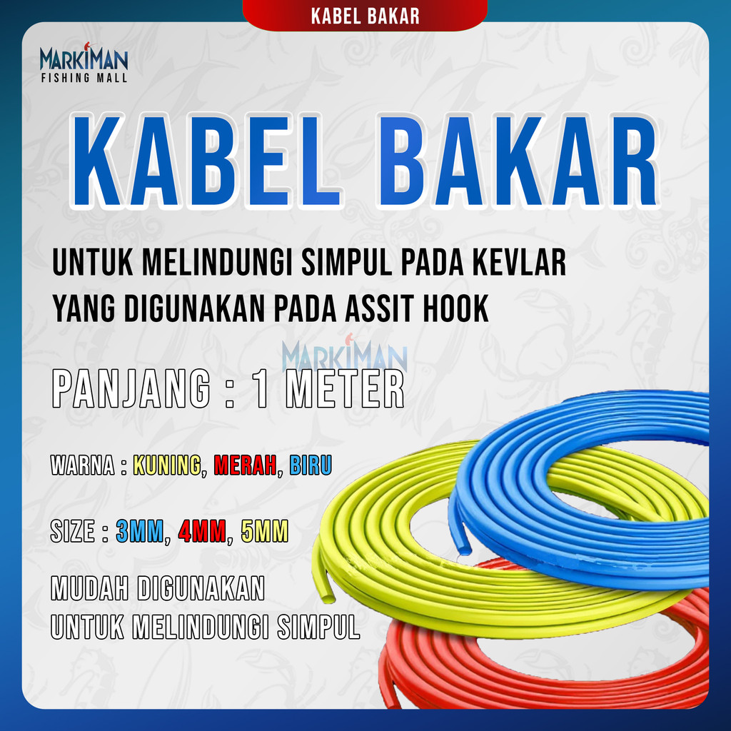 Kabel Bakar Superstar 3 4 5 mm Assist Hook Heat Shirnk Tube Peralatan Pancing Panjang 1 Meter | Isol