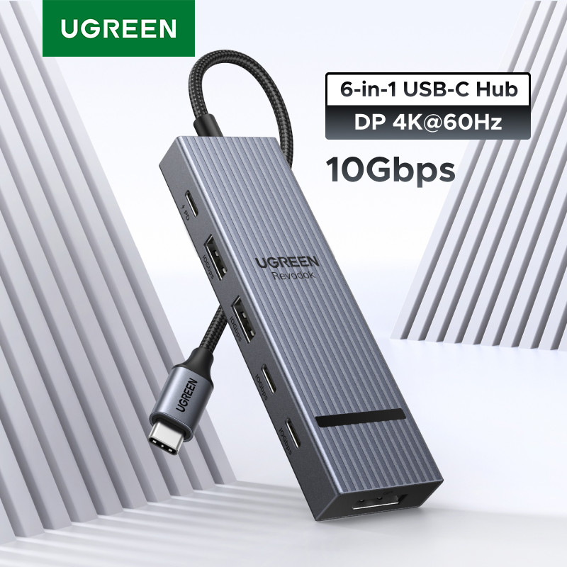 UGREEN splayPort USB HUB Type-C to DP 4K60Hz 10Gbps USB-A/C Data Ports PD100W arge for Laptop MacBoo
