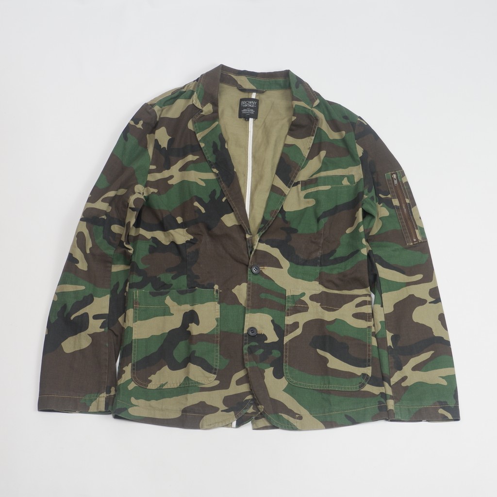 Browny Vintage Camouflage Blazer Jacket Military Style – Preloved