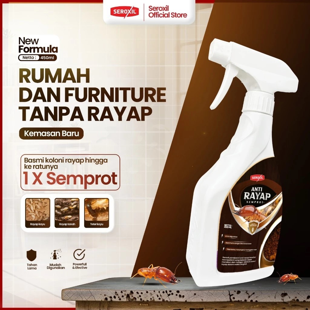 Seroxil Seroxil Obat Pembasmi Anti Rayap Semprot Ampuh 450ml